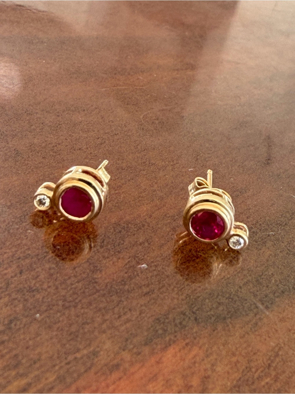 Solid 14K Yellow Gold Stud Earrings